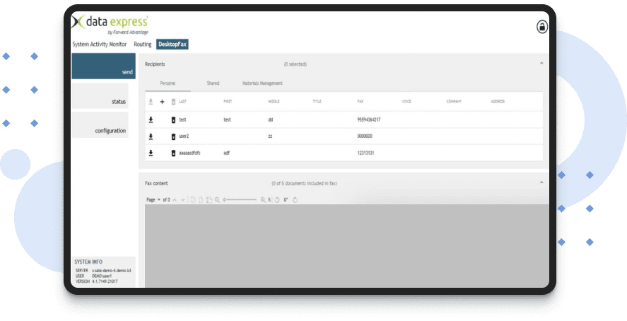 Auto faxing and Information Exchange for Healthcare Organizations