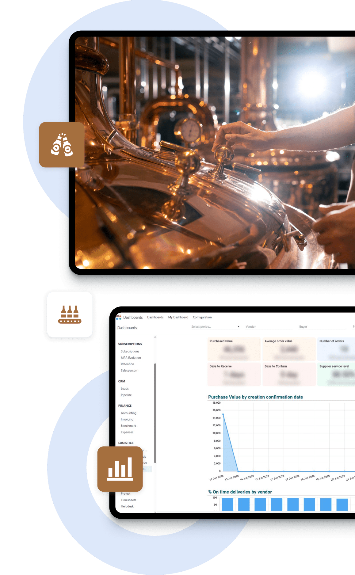 Beer Manufacturing illustration